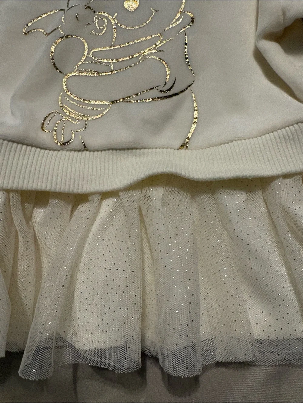 Disney Cream Winnie the Pooh Tulle-Hem outfit